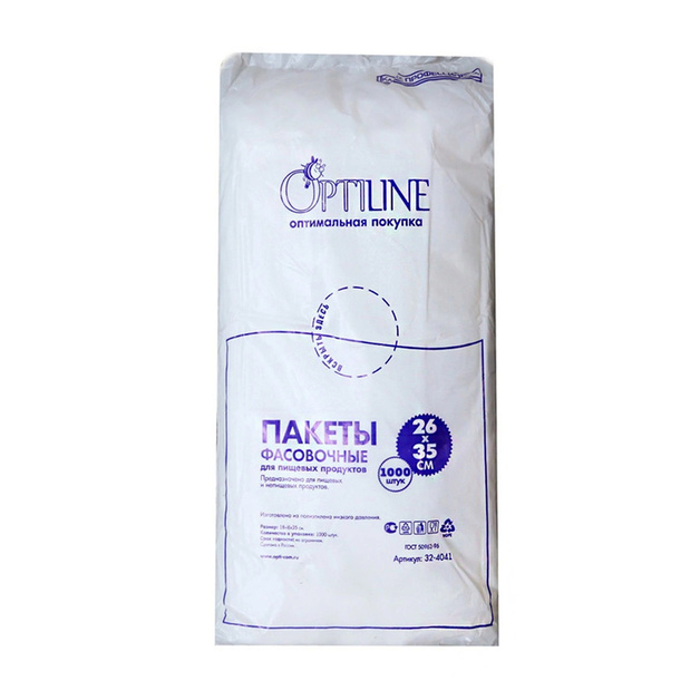Пакеты Optiline Фасовочные Евроблок 26*35см 1000шт/уп