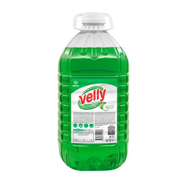 Средство для Мытья Посуды Velly Light Зеленое Яблоко 5кг