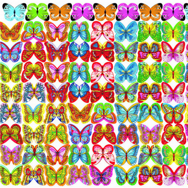 Вафельные пластины Бабочки микс - 180 шт/уп