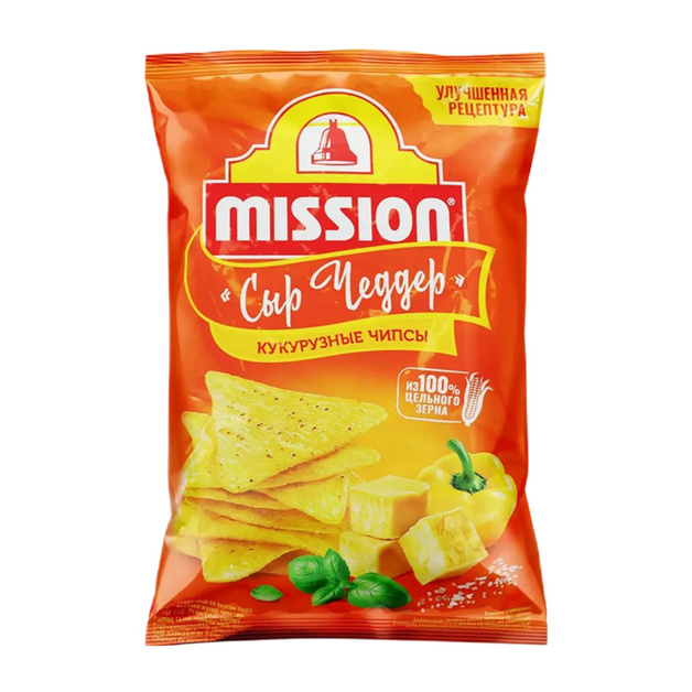 Чипсы Кукурузные Mission Сыр Чеддер 220г