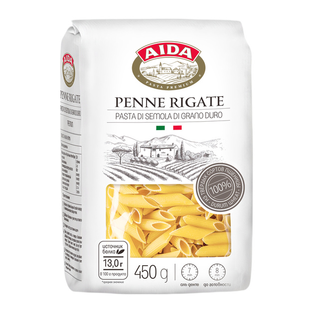 Макаронные Изделия Aida Пенне Ригате 450г