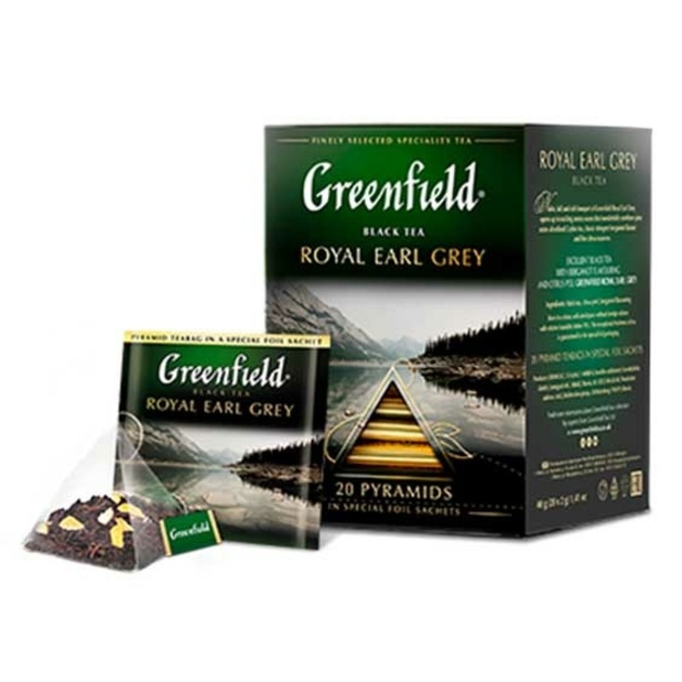 Чай черный Greenfield Royal Earl Grey с бергамотом пирамидки 20 шт * 2 гр 1 уп