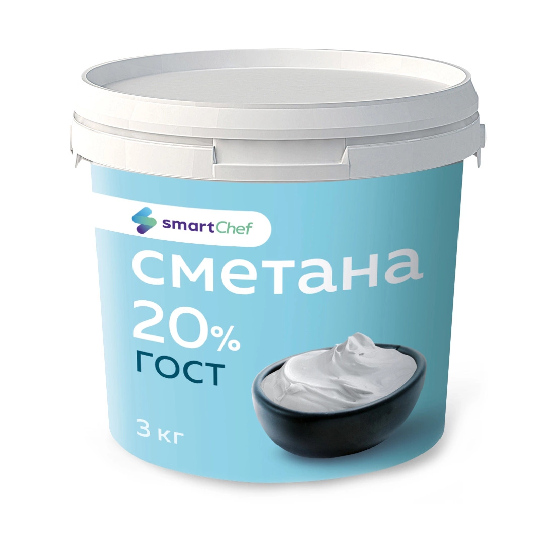 Сметана 20% ГОСТ «Smart Chef» - 3 кг