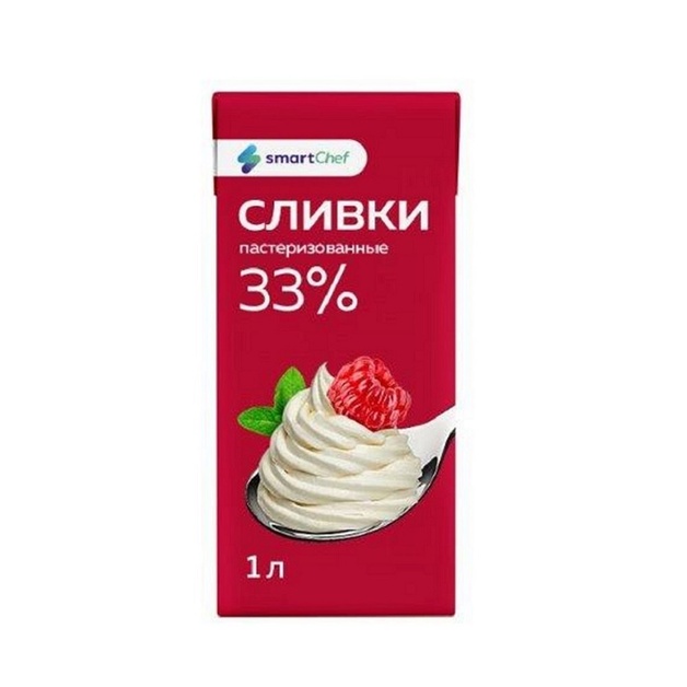 Сливки Smart Chef Ультрапастеризованные 33 % 1л