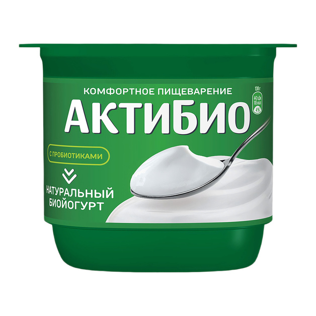 Биойогурт Актибио Натуральный 3,5% 130г