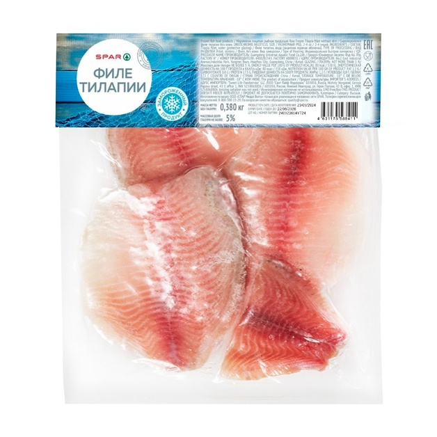Филе Тилапии SPAR Замороженное 2-4 Унций 380г