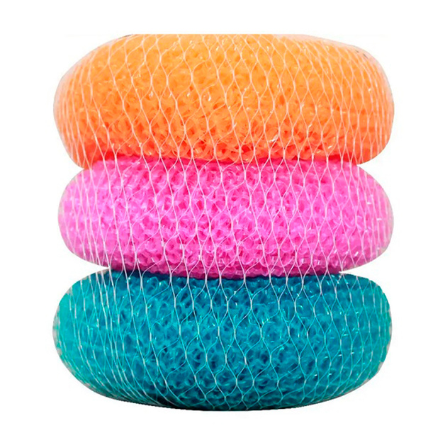 Губка для Посуды Пластиковая 3шт