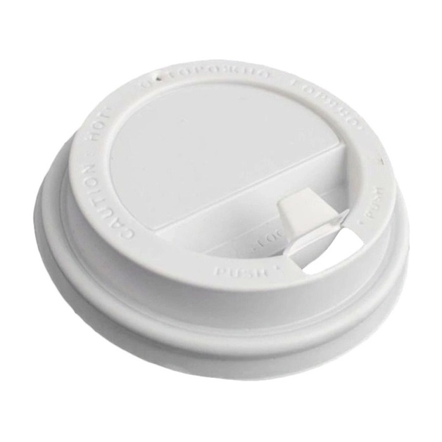 Крышка для Стакана Белая с Носиком 80мм 250мл 100шт