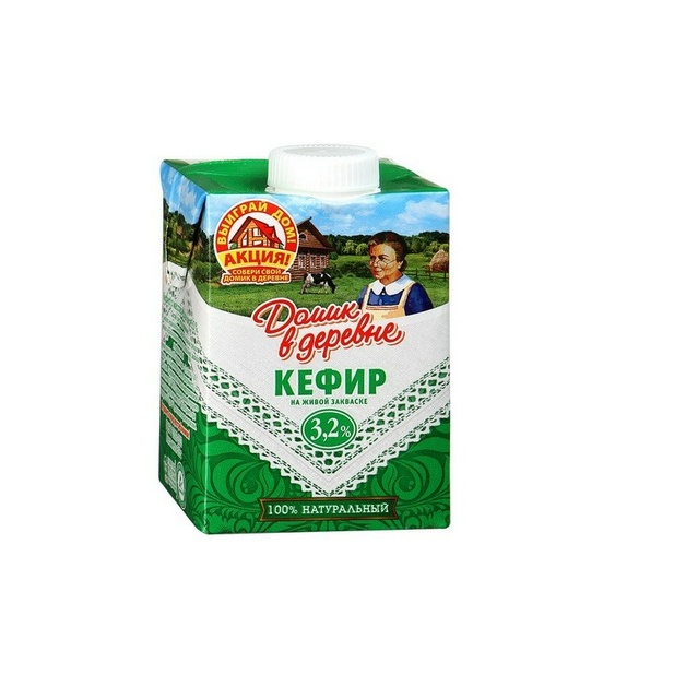Кефир Домик в деревне 3,2% п/п Россия - 430 г