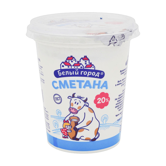 Сметана Белый Город 20% 300г