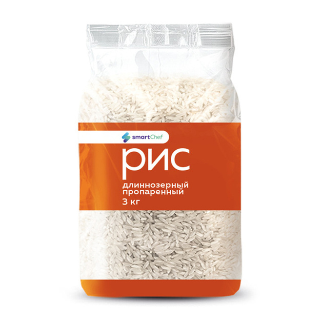 Рис Smart Chef Длиннозерный Пропаренный 3кг
