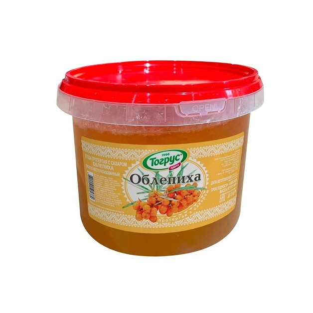 Облепиха Протертая Тогрус с Сахаром 900г