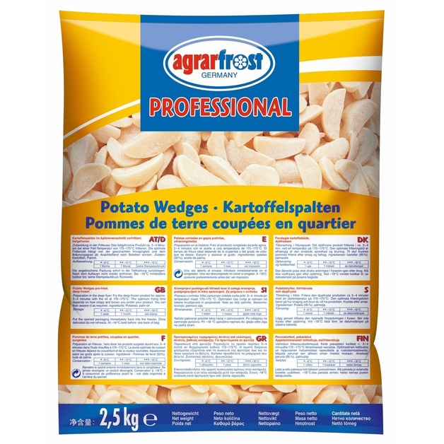 Картофельные дольки с кожурой Agrarfrost Германия 2,5 кг