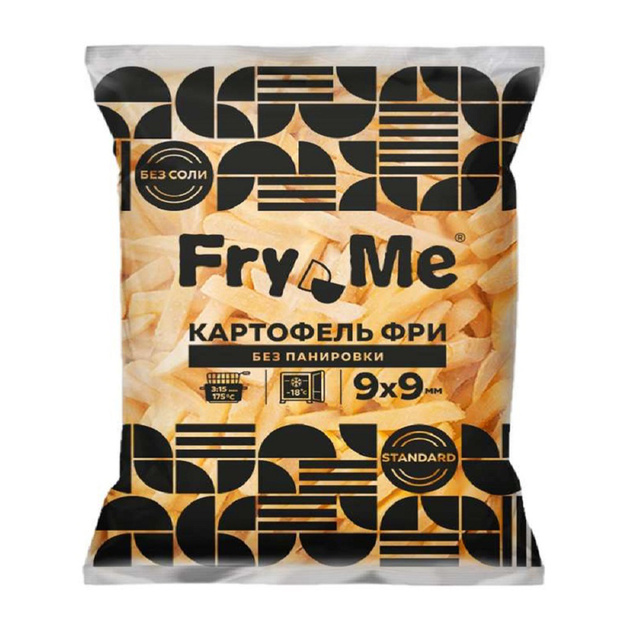 Картофель Фри Fry Me Standard без Панировки 9мм 2,5кг