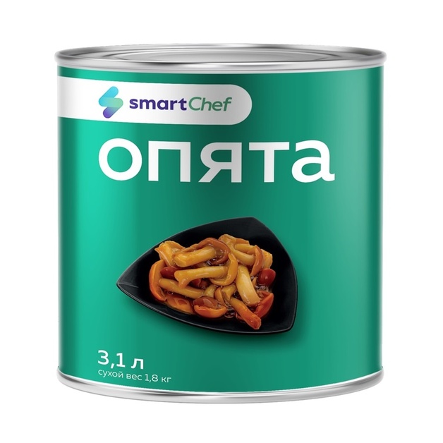 Опята Smart Chef Консервированные Китай 3,1л Сухой Вес 1,8кг