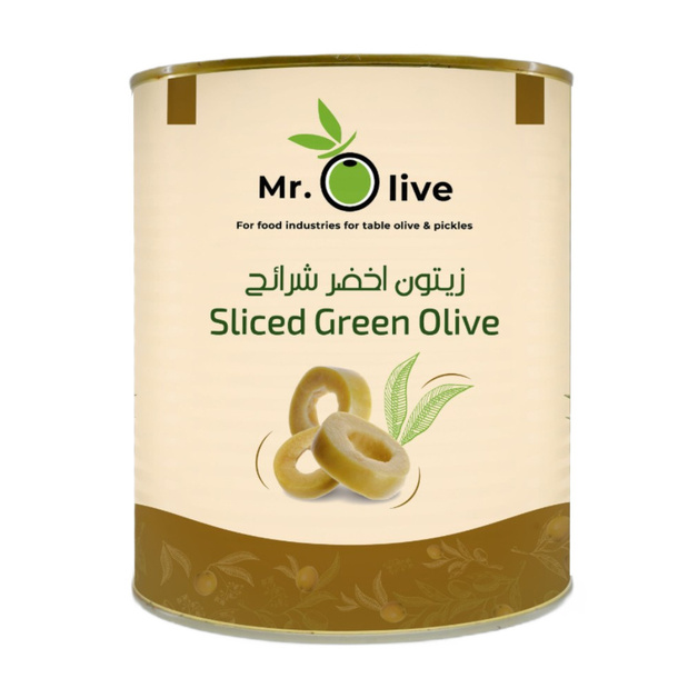 Оливки Mr Olive Резаные 3,1кг Сухой Вес 1,56кг ж/б