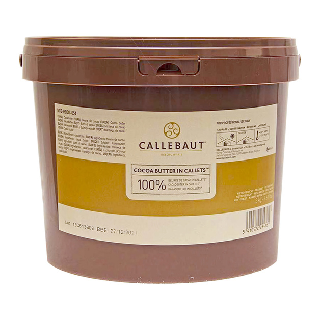 Какао-Масло Callebaut Капли 3кг