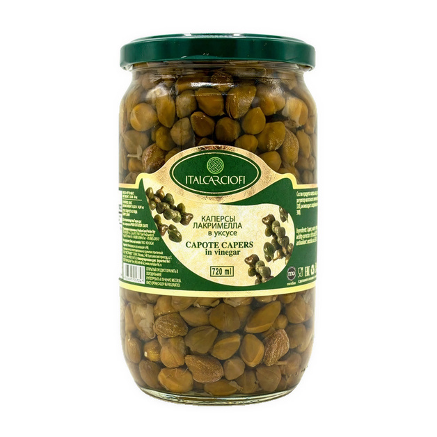 Каперсы Italcarciofi Лакримелла без Черенков в Уксусе 720мл