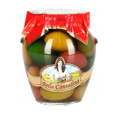 Оливки Белла Ди Чериньола Ассорти с Косточкой 580мл Сух. Вес 330г