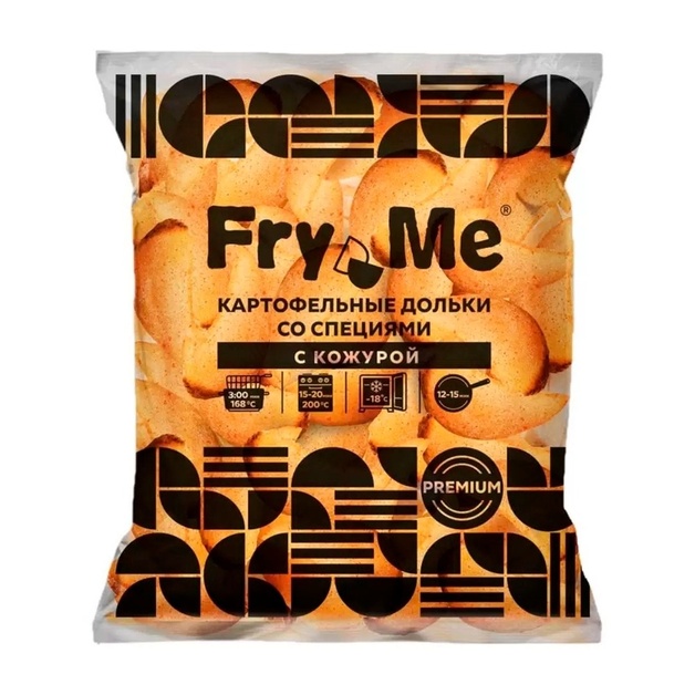 Картофельные Дольки Fry Me Premium с Кожурой со Специями 2,5кг
