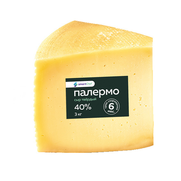Сыр Твёрдый Палермо 40% 6мес Smart Chef 3кг