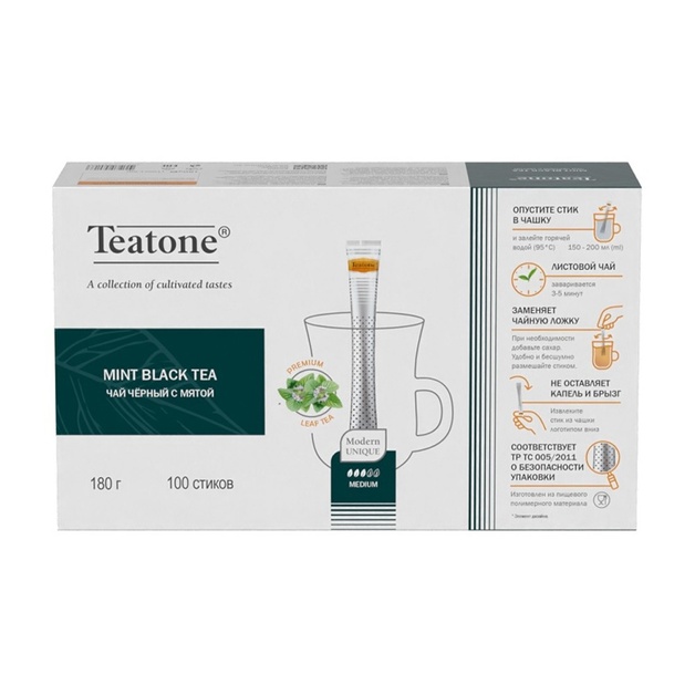 Чай Черный Teatone Аромат Мяты 100*1,8г