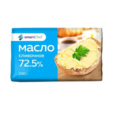 Масло сливочное 72,5% ГОСТ «Smart Chef» - 200 г