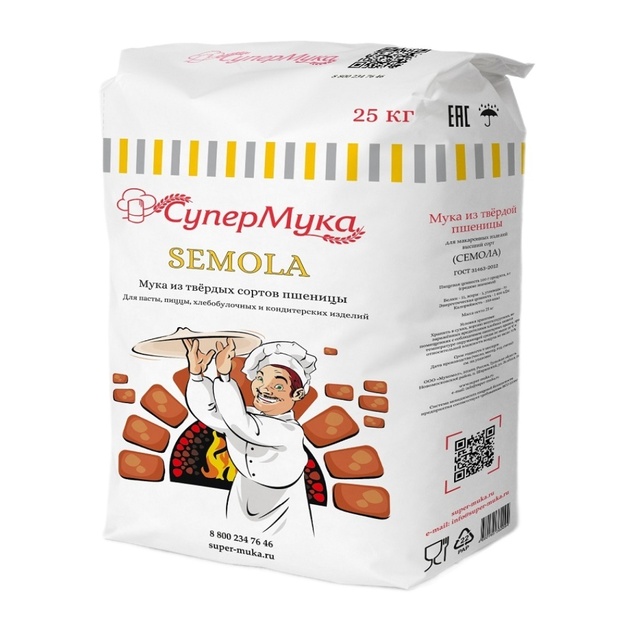 Мука Semola из Твердых Сортов Пшеницы СуперМука 25кг