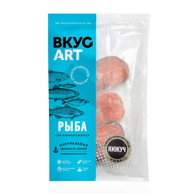 Стейк Кижуча Дальневосточного Вкусарт Замороженный 500г