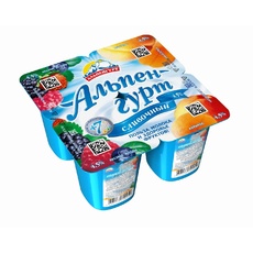 Йогуртный продукт «Альпенгурт» сливочный лесная ягода, абрикос 4,5% - 100 г