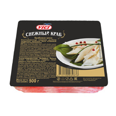 Крабовое мясо Снежный краб (имитация из сурими) охлажденное VICI - 500 г