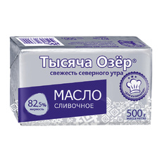 Масло Сливочное Тысяча Озер 82,5% 500г