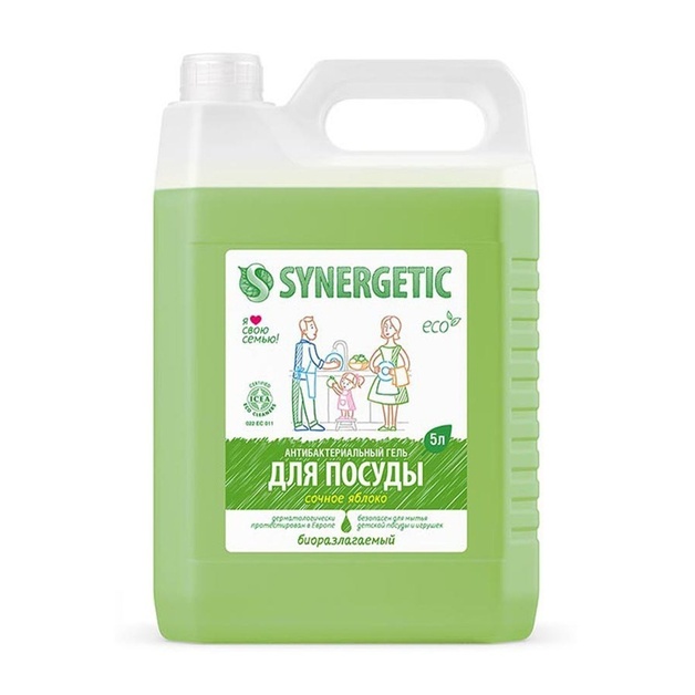 Средство для Мытья Посуды Synergetic Сочное Яблоко 5л